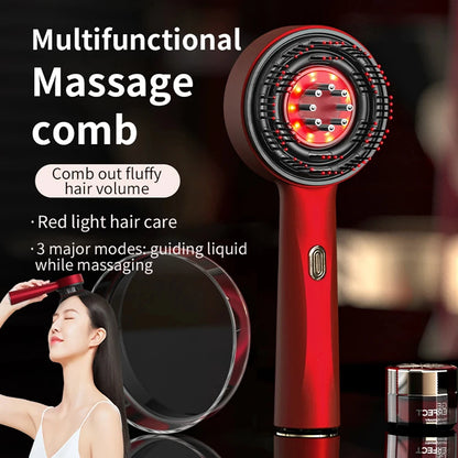 Electric Microcurrent Massage Comb Portable Hair Follicles Comb Scalp Oil Applicator Head Massager Hair Growth Anti Loss Care